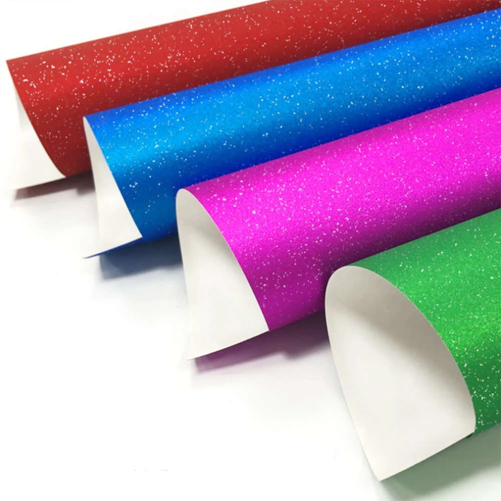 CHEONET VINYL --- Glitter Permanent Self Adhesive Vinyl Sheets Transfer Tape For Party Decoration, Sticker, Car Decal