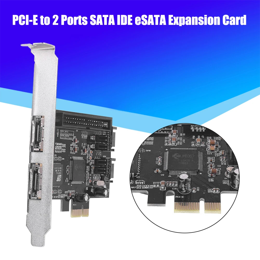 PCI اكسبرس بطاقة التوسع JMB363 PCI-E PCIe إلى 2 منافذ SATA IDE eSATA محول محول رائد بطاقة وحدة التحكم لنظام التشغيل MAC لينكس