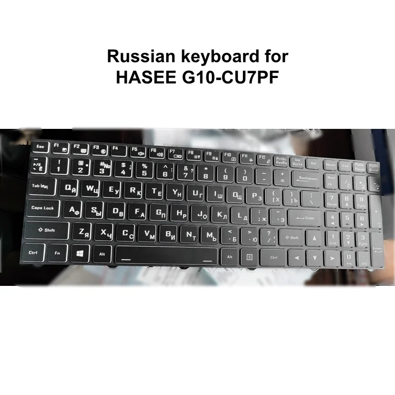 

US SP LA Russian Backlit Keyboard for Hasee G10 GX9 GX8 TX9 TX8 TX7, Clevo N960 N970 6-80-N815Z0-01D-1 RU Laptop Keyboard Light