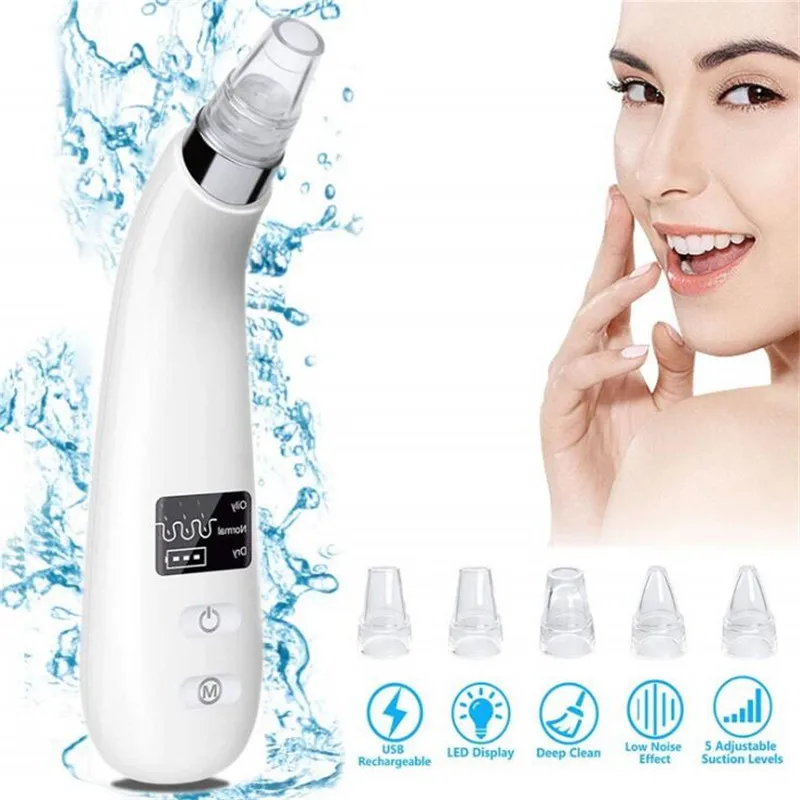 Black Dot Remover Electric Pore Vacuum Blackhead Extractor Skin Care Tool Blackhead Cleanser Nose Beauty Machine Point Noir