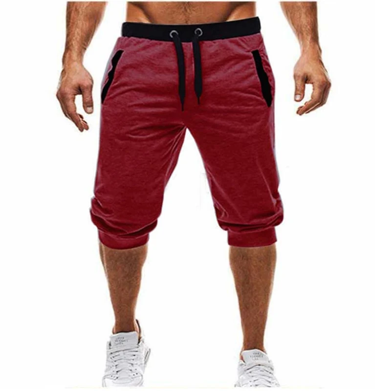 Novo homem de fitness musculação shorts homem verão ginásios treino masculino respirável secagem rápida roupas esportivas jogger correndo calças