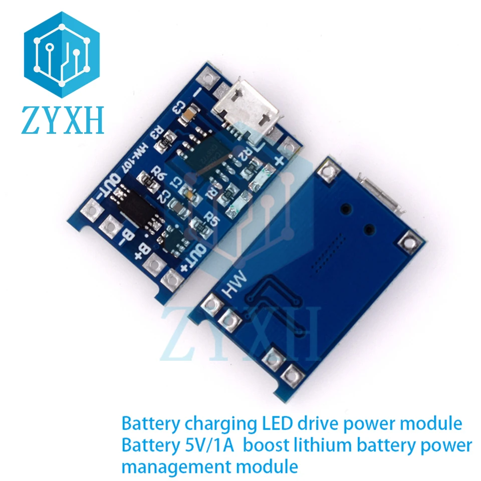 5 قطعة نوع C المصغّر المصغّر USB TP4056 5 فولت 1A شاحن مجلس الليثيوم 18650 بطارية ليثيوم أيون حماية شحن وحدة وظائف مزدوجة