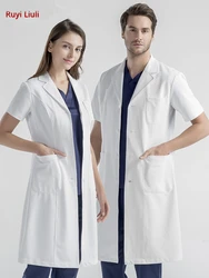 White gown doctor's clothing men's and women's cosmetic clothing oral plastic hospital uniform experimental clothing