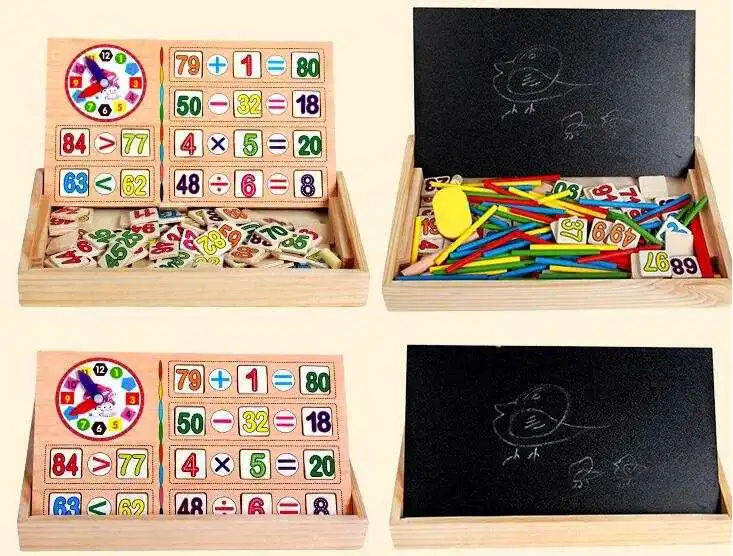 وسائل تعليمية للرياضيات للأطفال بالإضافة والطرح أرقام العد العصي الخشبية التنوير ألعاب تعليمية 2021