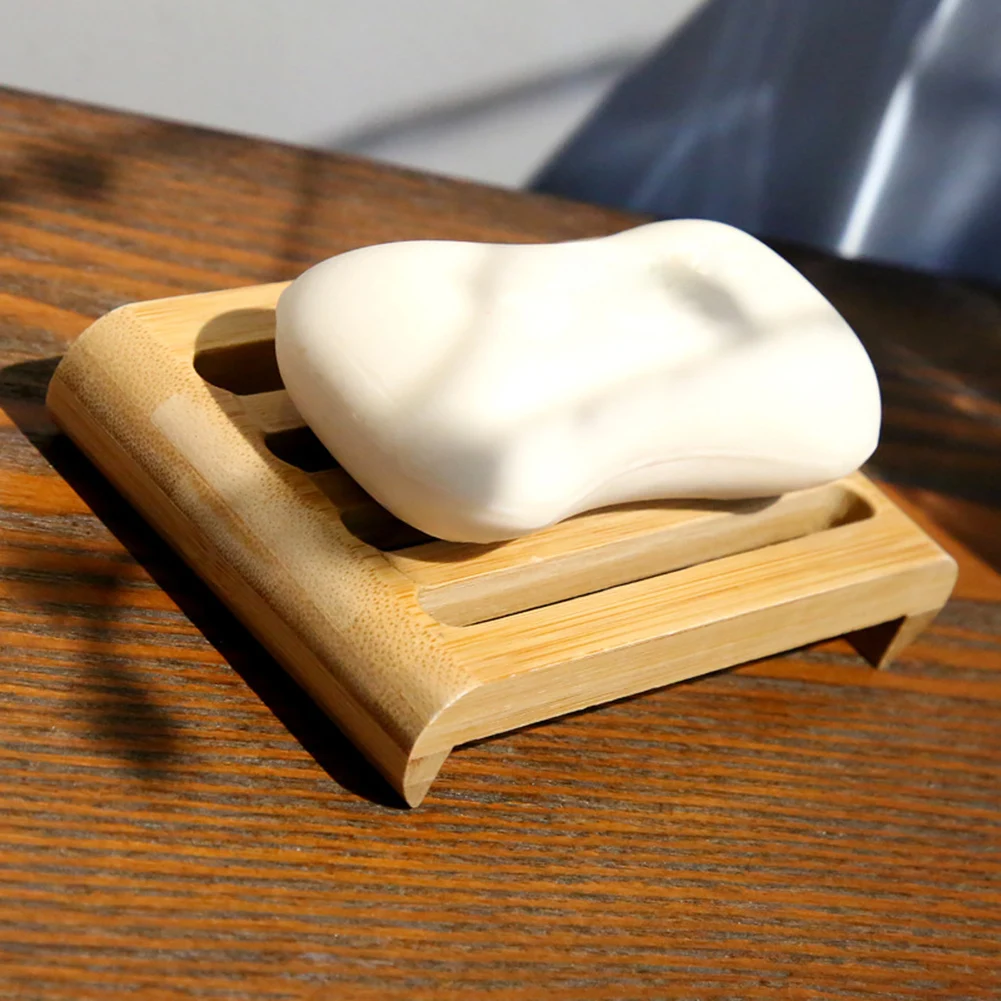 Handmade Perfect Wood Bamboo Soap Dish Tray Case Bathroom Elegant Storage Soap Box Kitchen Bath Clean Shower Holder
