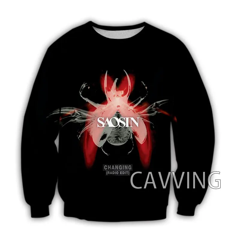 

CAVVING 3D Printed Saosin Band Crewneck Sweatshirts Harajuku Styles Tops Long Sleeve Sweatshirts for Men/women