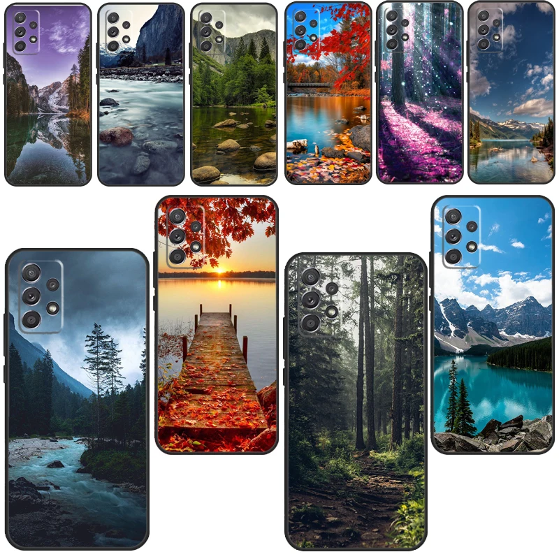 Beautiful Nature Forest Tree For Samsung A71 A51 A41 A31 A11 A42 A12 A52 A32 A72 A70 A50 A10 A02S A20e A21S Phone Cover