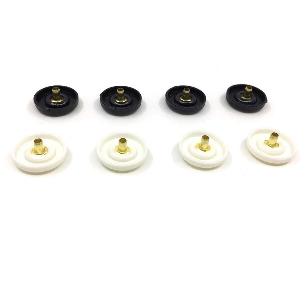 100PCS Snaps top cover Black and white nylon material Buttons Plastic snaps button Rivet Button accessories T3 T5 T8 button