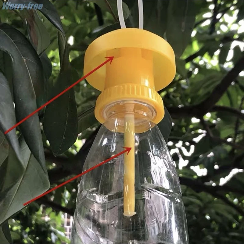 Fruit Fly Trap Killer Plastic Yellow Drosophila Trap Fly Catcher pest Insect control For Home Farm Orchard 6 * 6 * 2 cm