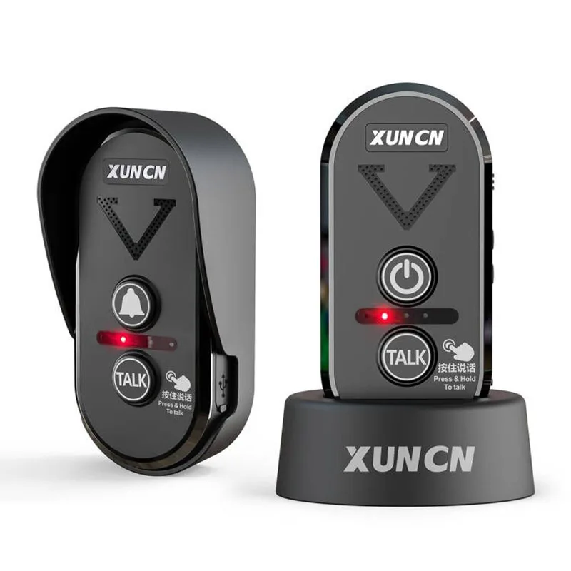 Xuncn Intercom Doorbell for Home Wall Mouted Wireless Two-way Comunication Intercom System,USB charging,External Speakers