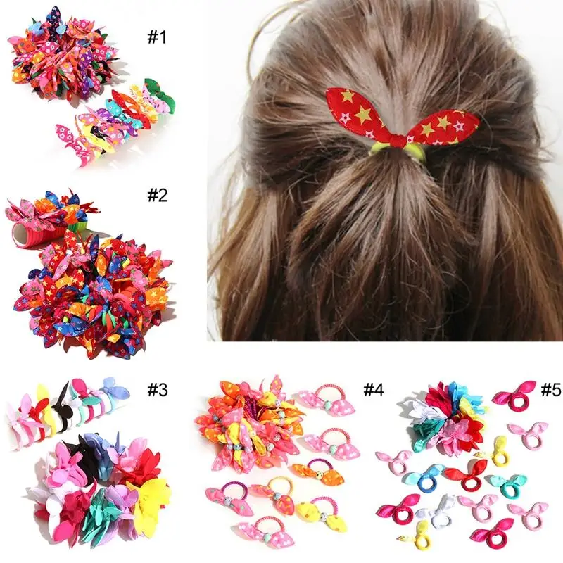 لطيف فتاة الاطفال الشعر العلاقات صغيرة الشعر القوس مرونة المطاط الفرقة الشعر اللثة لطيف Bowknot Scrunchy الشعر الاكسسوارات هيرباند