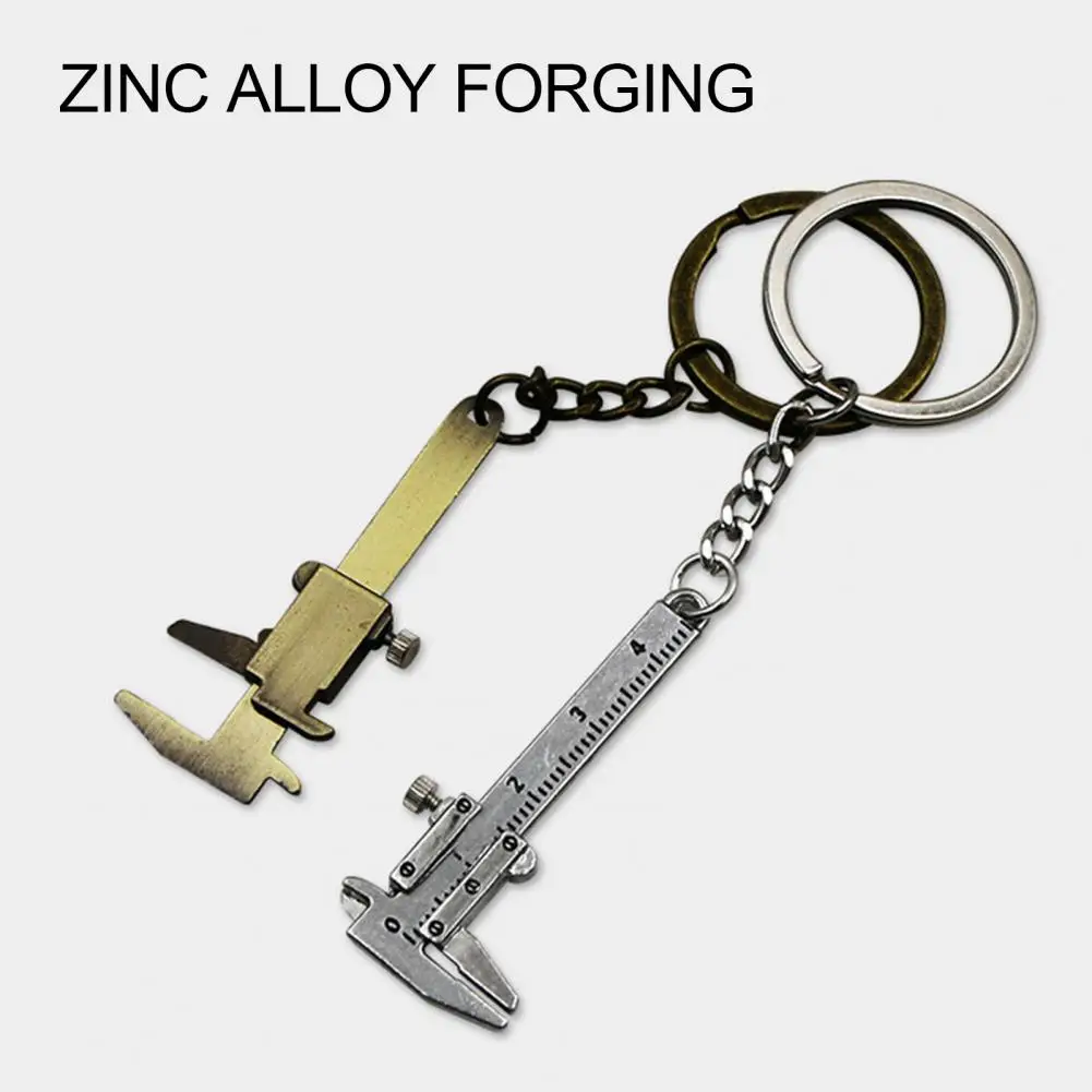 Mini Measuring Tool Pendant Key Ring Caliper Slide Ruler Keychain Car Key Chain Handbag Jewelry Ruler