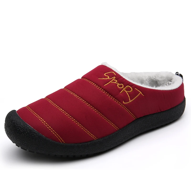 

Winter Elderly Cotton Women's Outer Wear Plus Velvet Warm Special Slippers Grandma Non-slip Soft Bottom Half Shoes