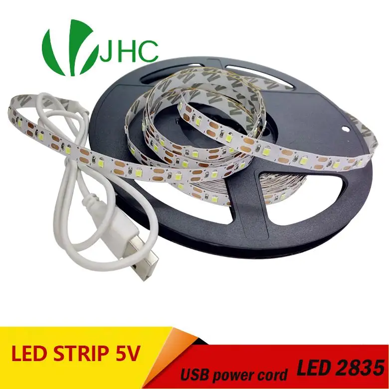 

LED strip 1 m 2 m usb ha condotto la luce di striscia 5 v 3528 smd rgb caldo/bianco freddo flessibile tv sfondo di illuminazio