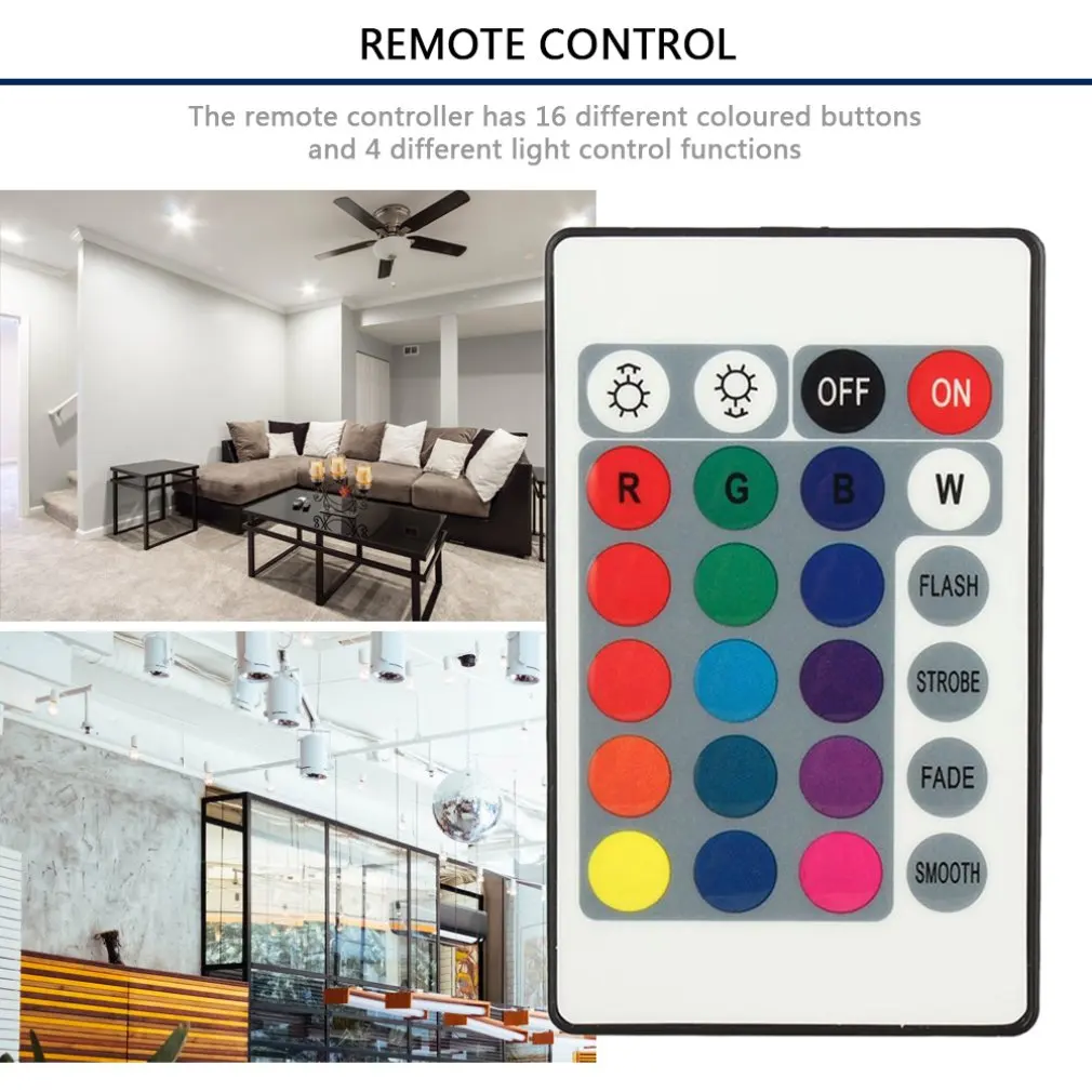 16 Colors 4 Different Light Control Functions Remote Control Box DC 12V For LED Light Strip Security Safety RGB Controller