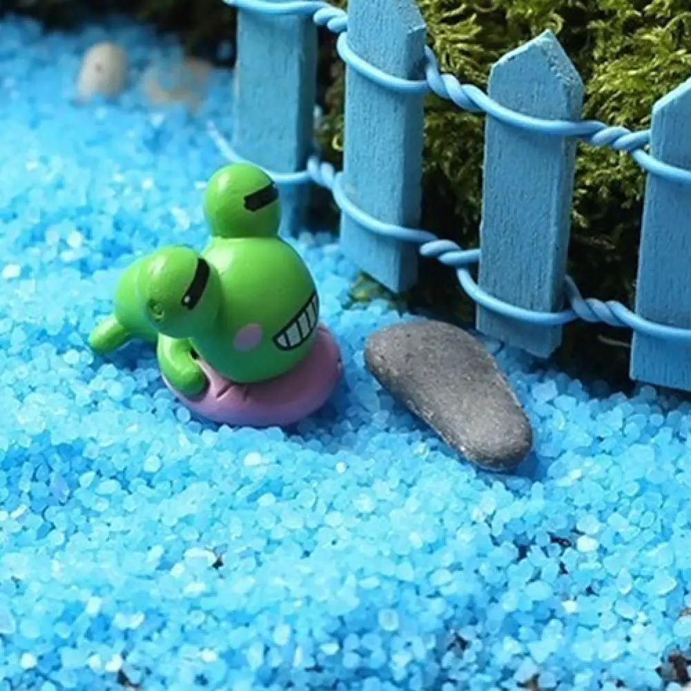 1 bolsa de arena azul para miniaturas, Terrario de musgo de jardín de hadas, artesanía, figuritas de bonsái, suministros, productos de accesorios