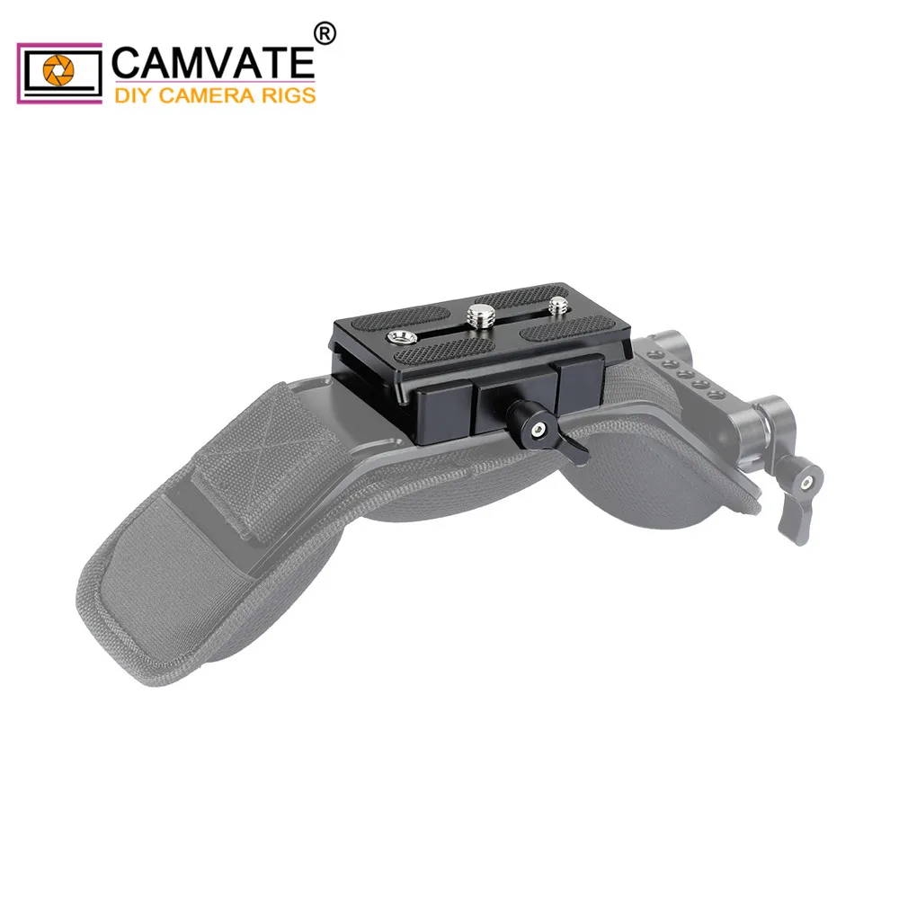 CAMVATE Manfrotto Quick Release Clamp Base With Camera Mount Sliding Plate &1/4\