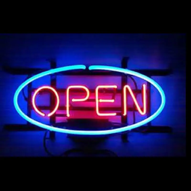 

Custom Open Glass Neon Light Sign Beer Bar