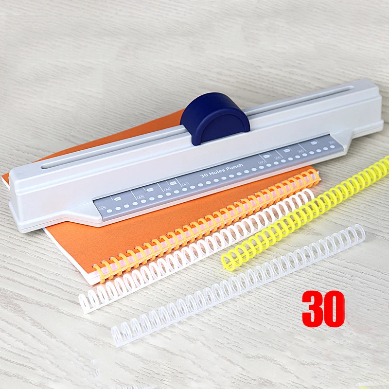 

30-hole A4 Paper/26-hole B5 Paper/20-hole A5 Paper Puncher Folder Loose-leaf Core Binding Information Plastic Plus Metal Puncher