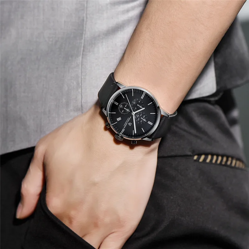 PAGANI DESIGN 2022 New Luxury Fashion Sapphire Japan VK67 Mens Watches Quartz Pointer Chronograph Waterproof Wrist Accessories