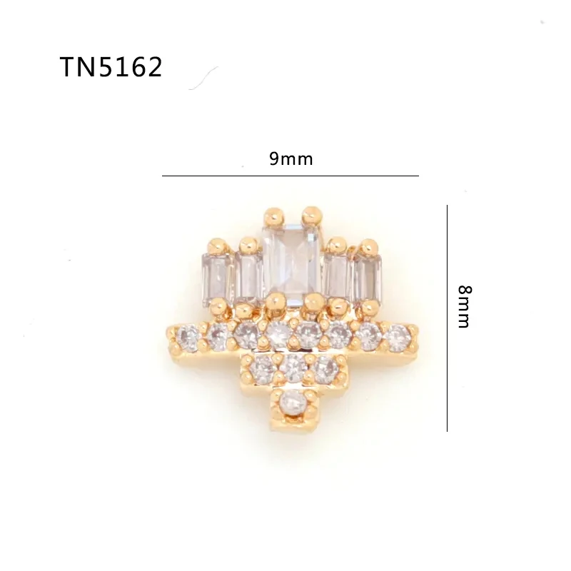 5pcs TN5162 Luxury Alloy Zircon Nail Art Crystals decor jewelry Rhinestones nails accessories supplies nail decorations charms