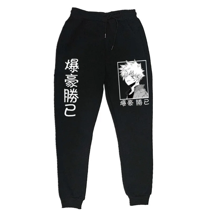 2021Japanese anime My Hero Academia Katsuki Bakugo Harajuku Men's Pants Print Joggers Male Trousers Casual Sweatpants sweatpants