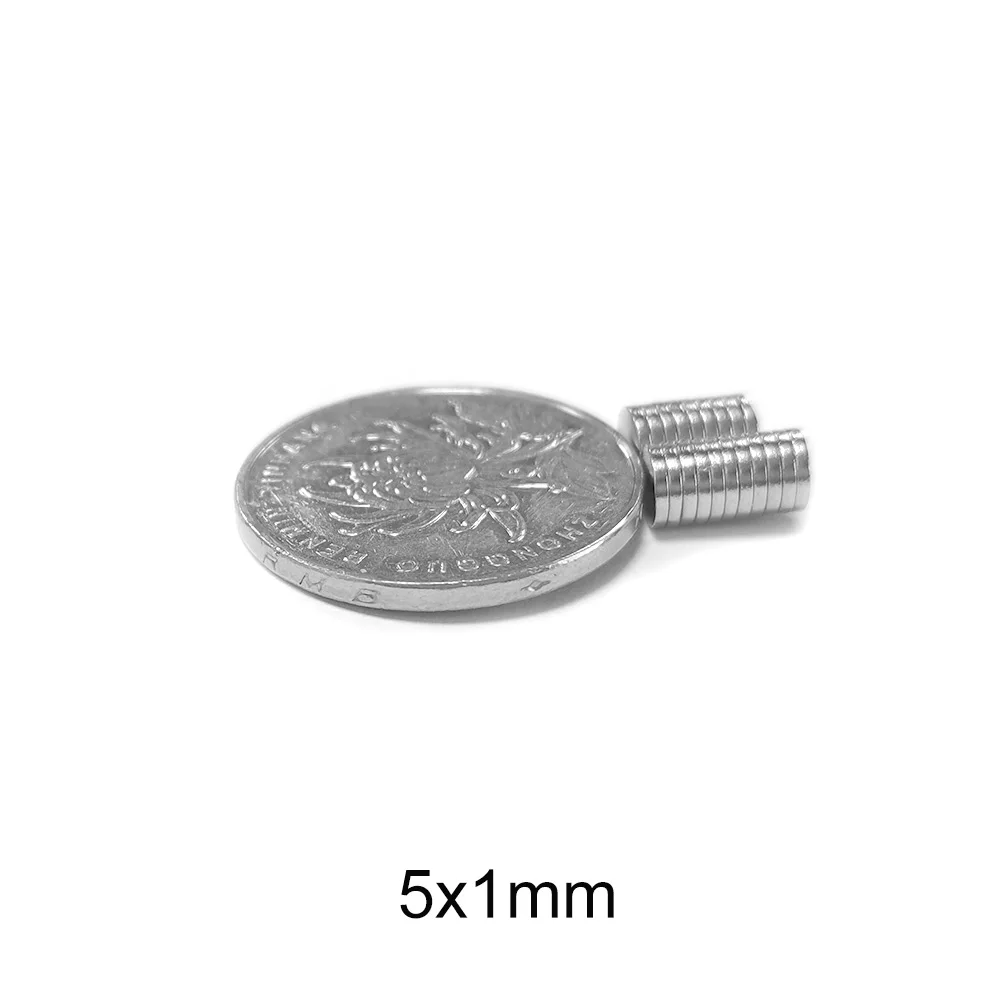 100~3000PCS 5x1 mm Mini Small Circular Magnets 5mmx1mm N35 Neodymium Magnet strong Dia 5x1mm Permanent NdFeB Magnets Disc 5*1 mm