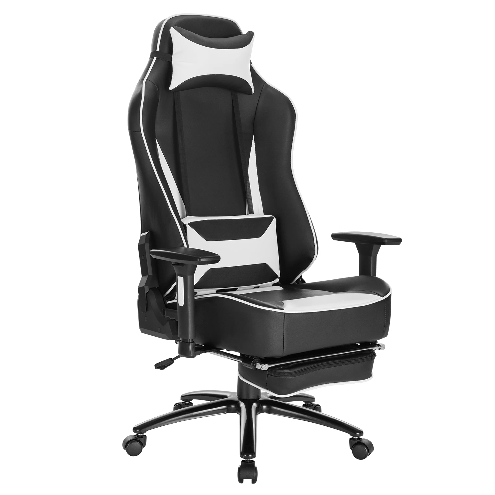 Gaming Chair Computer Office Chair Internet Cafes Racing Chair Height-adjustable Ergonomic Desk Chair with Pillow Lumbar Cushion