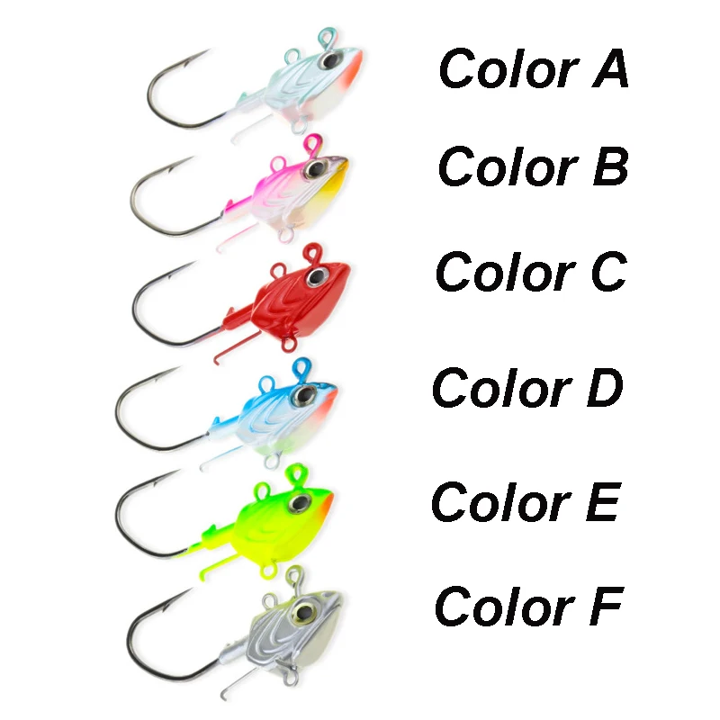 WESTBASS 1PX Jig Head Hooks 30g-40g-50g Metal Jigging Fishhooks Multicolor Soft Bait Fishing Hook Umbrella Jighead Bottom Pesca