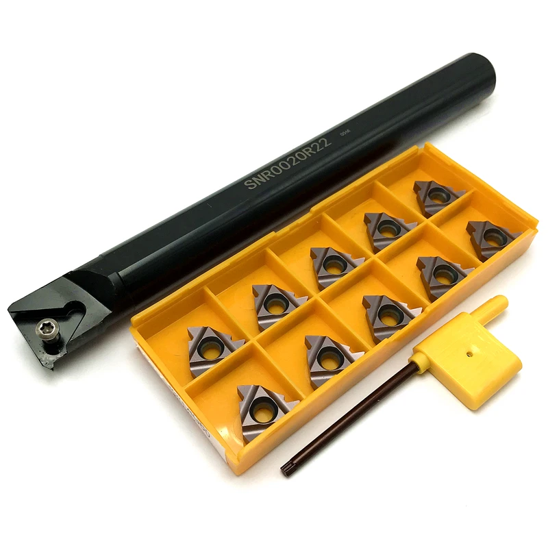 SNR0020R22 muslimah portautensili per tornitura filettatura interna + inserti in metallo duro 22IR AG60 utensile da taglio inserto per tornitura CNC