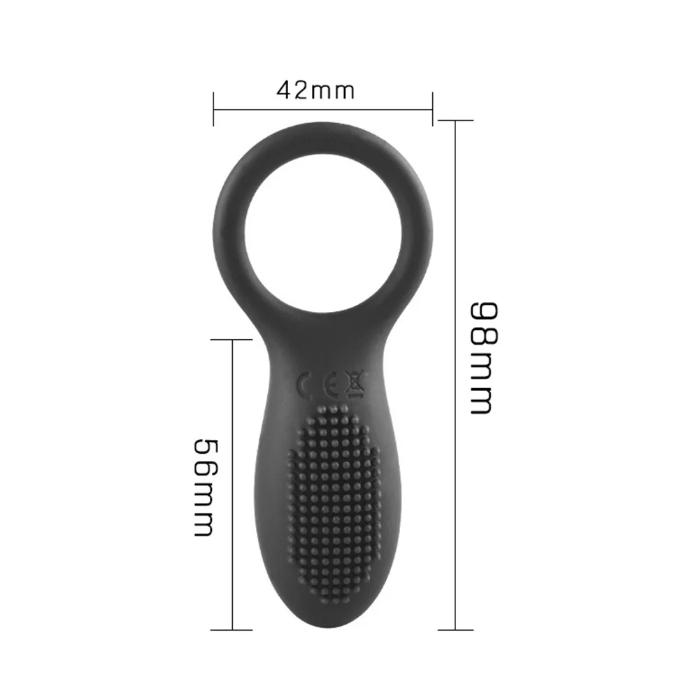 Male USB Rechargeable 10 Frequency Vibration Delay Ejaculation Penis Cock Ring