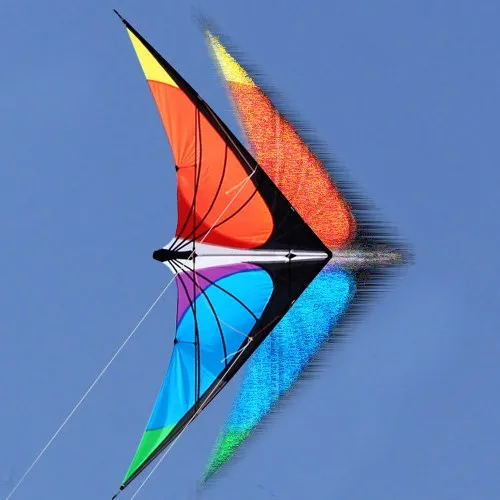 Outdoor Sport Voor Volwassenen Power Stunt Kite Dual Line 1.8/2.4m Driehoek Kite Goed Vliegen Speelgoed Met Handvat en Lijn Sport Strand