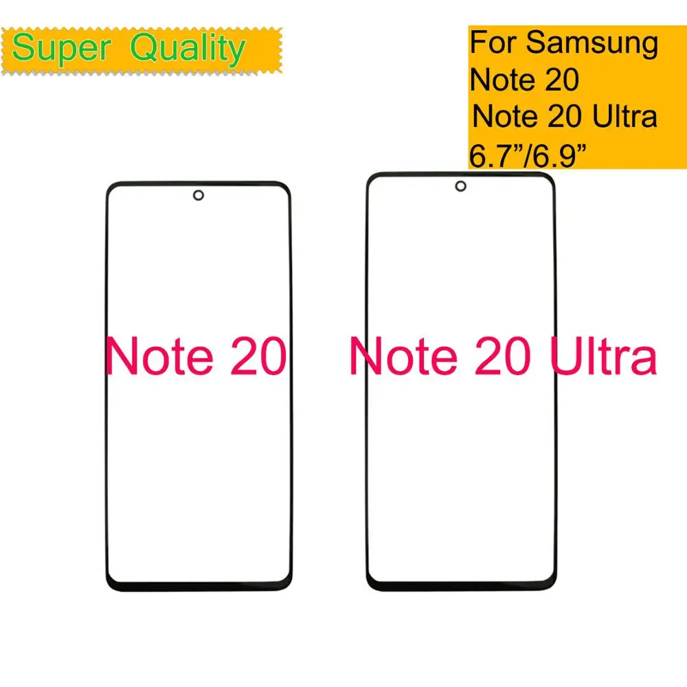 10Pcs/Lot For Samsung Galaxy Note 20 N980 N981 And Note 20 Ultra N985 N986 Touch Screen Front Outer Glass LCD Lens With OCA