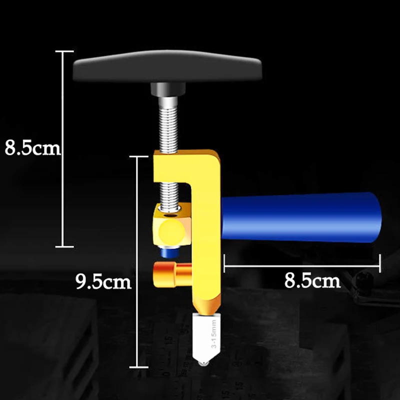 Outil de Coupe de Carreaux de Céramique, Synchronisation du Verre, Coupe-Diamant Portable, 8 Pièces, 2 en 1