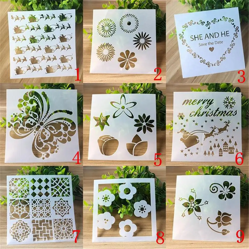 1 Pcs Stencil supplies for painting accessories Templates Student Openwork Template Embossing For Scrapbooking