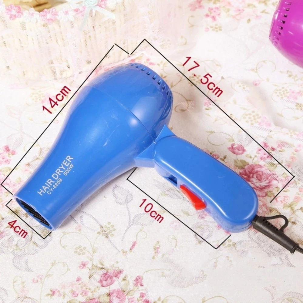 Mini professional Hair Dryer Collecting Nozzle 220V EU Plug Foldable Travel Household Electric Hair Blower