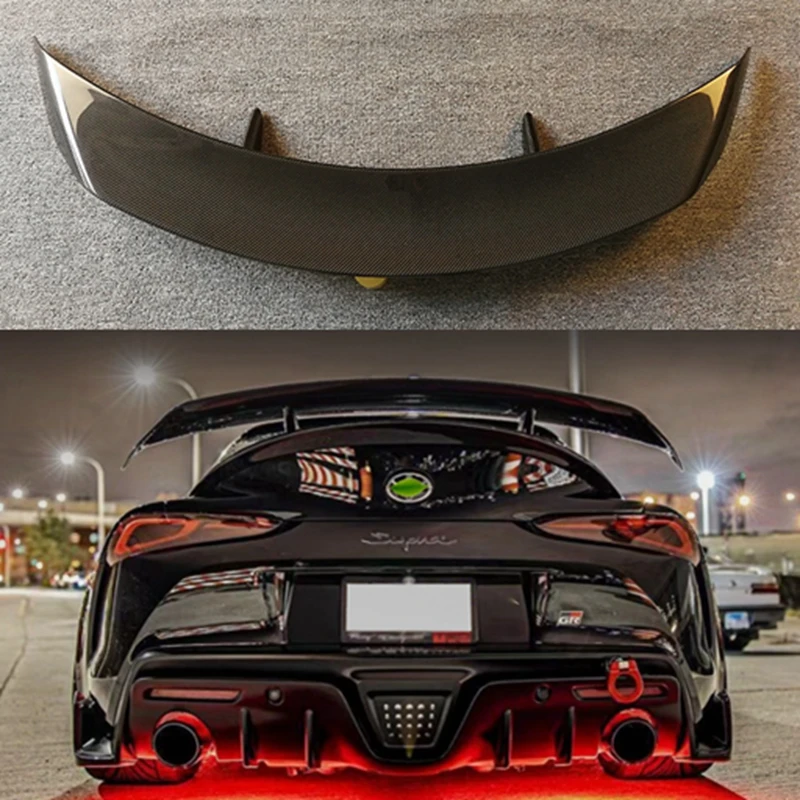 

Rear Trunk Spoiler For Toyota Supra A90 2019 2020 2021 Carbon Fiber Material Glossy Carbon Lip Spoiler Wing