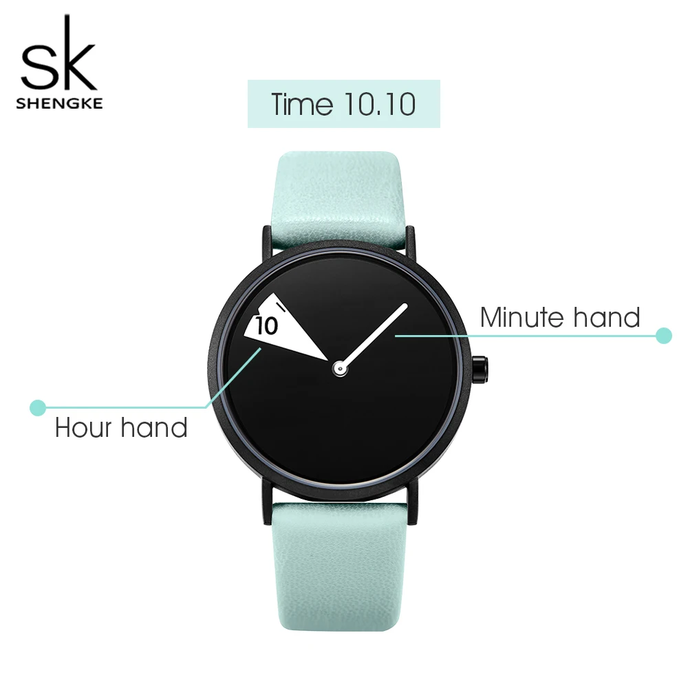 Shengke Creative Women Quartz Watch Fashion Leather Montre Femme Brand Watches For Girl Reloj Mujer Colorful Relogio Feminino