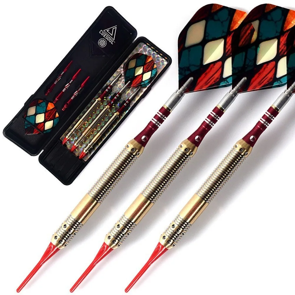 

CUESOUL Soft Tip Darts with 16 Grams Brass Barrels For Electronic Dartboard