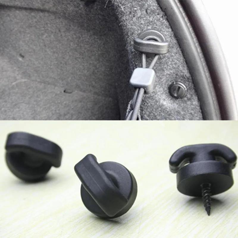 

4pcs Car Rear Trunk Envelope Cargo Net Tie Down Hook Ring Loop Hanging Auto Fastener Clip Auto Accessories Universal For Cars