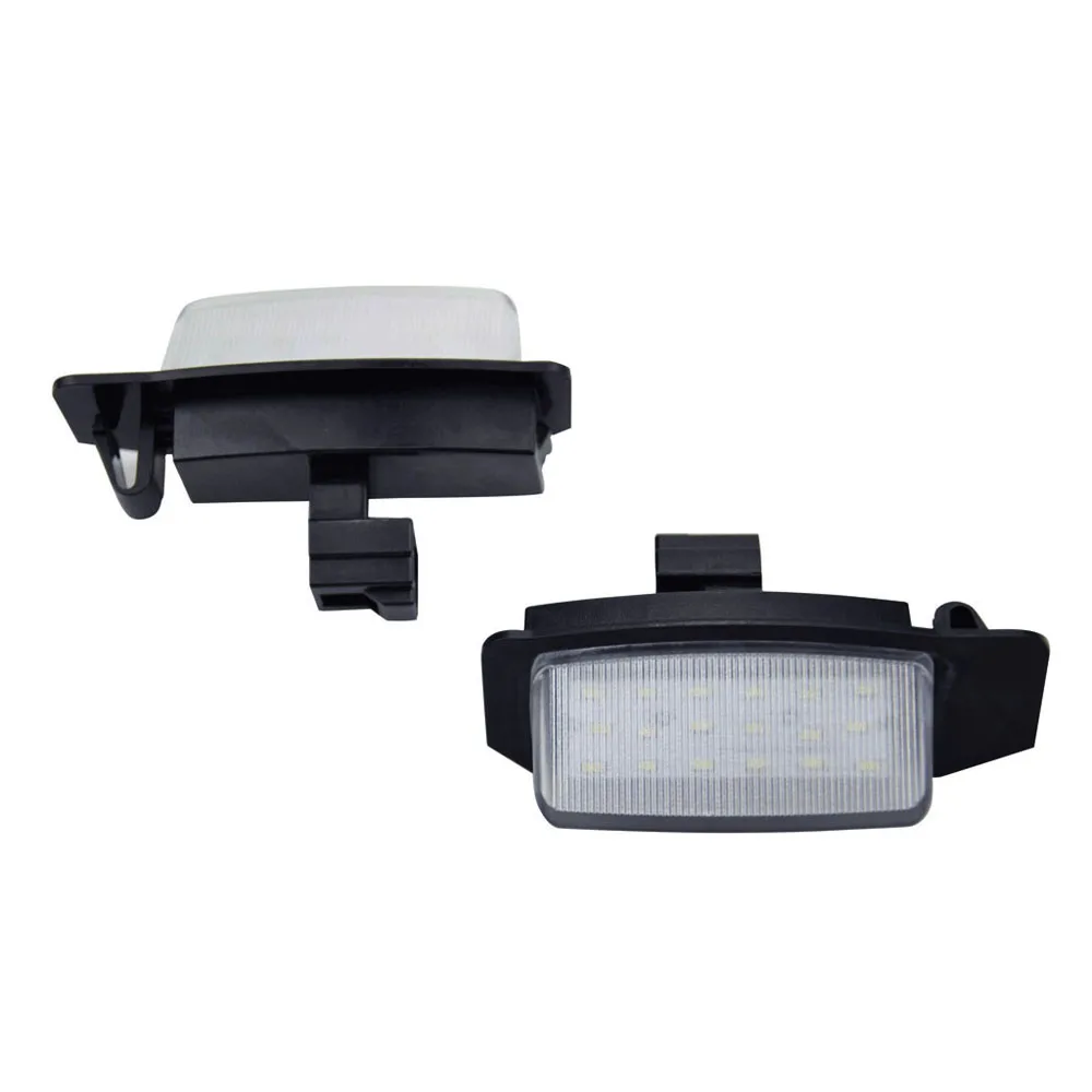 2Pcs For Mitsubishi Eclipse 1 2 3 4 Eclipse Cross Outlander Lancer Sportback White LED License Plate Light Number Plate Lamp