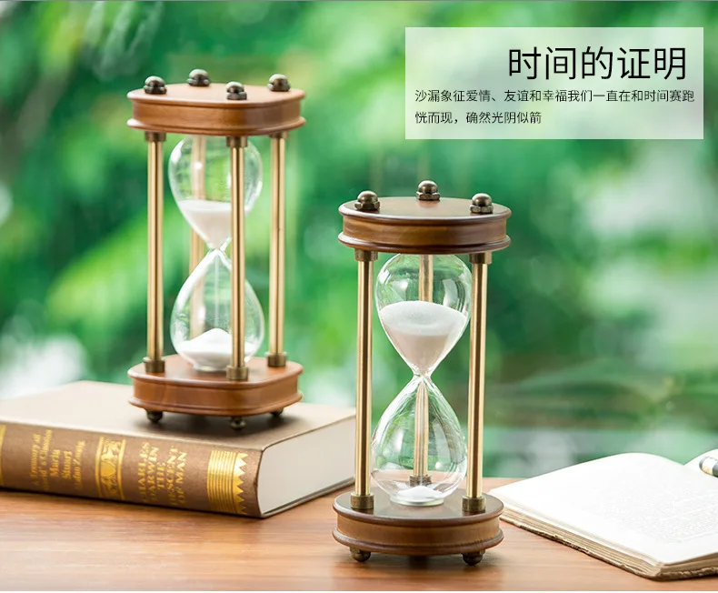 Time Hourglass Timer Wooden Hourglass Timer Decorations Send Friends New Year Gifts Birthday Gifts