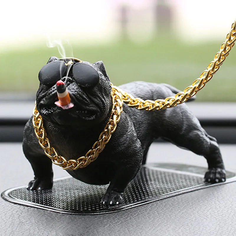 

2020 Car Dog Decor Car Interior Simulation Bully Dog Doll Accessories Ornaments