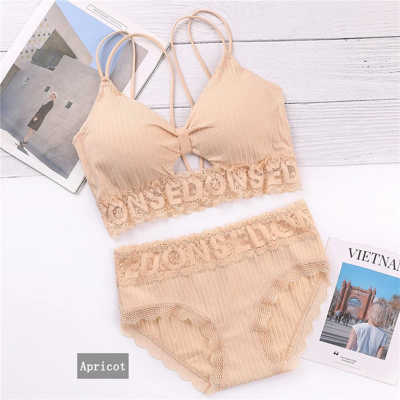 Women Push Up Bras and Panty Sports Underwear Girl Bralette Lingerie Set Sexy Bra Lenceria Wirefree Langerie Feminina Mujer