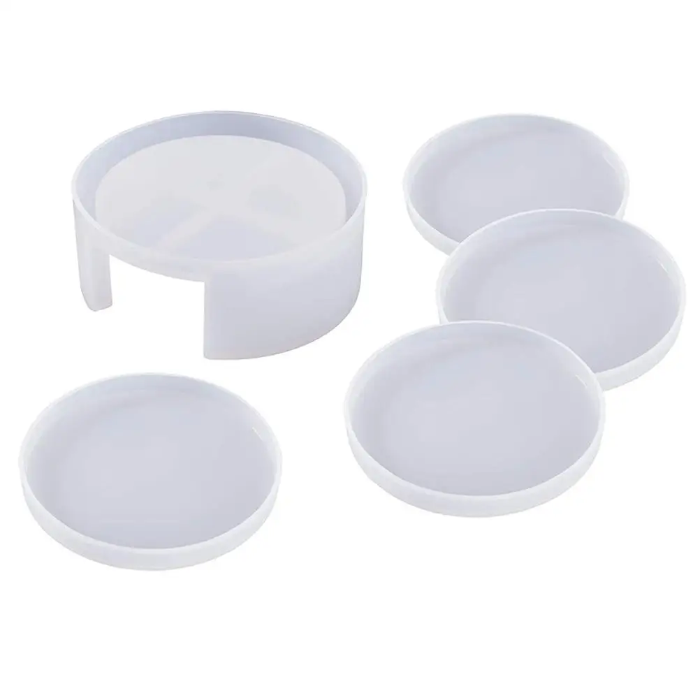 

2021 New Coaster Mold Round Silicone Mold Cup Mat Epoxy Resin Mold Home Tabletop Decoration making your favorite style Cup Mat