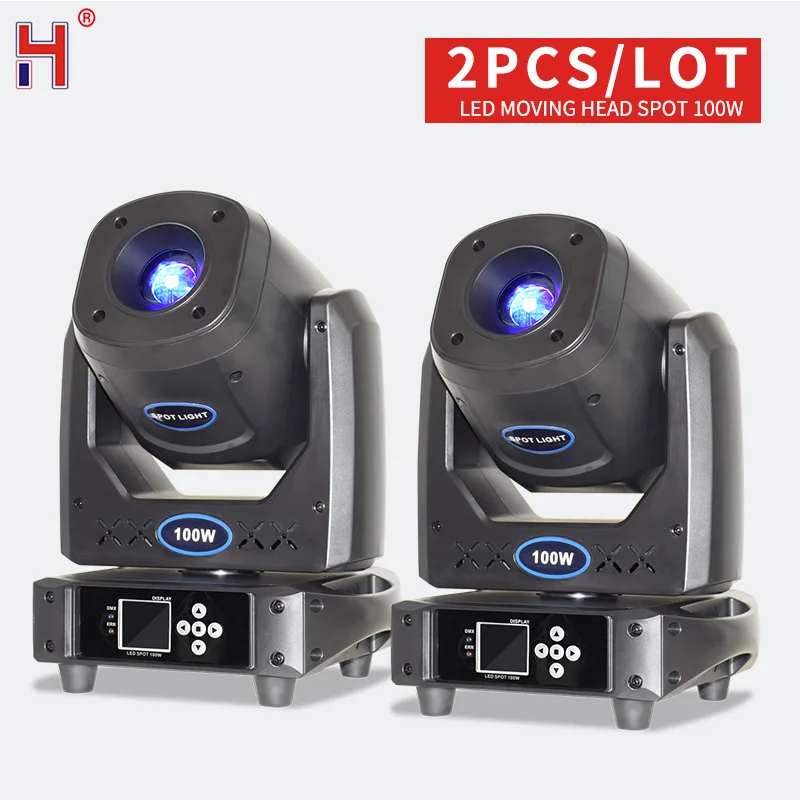 

HongYi Moving Head Stage Light 100W DMX DJ Spot Lights Lyre Gobos Mobile Heads Sound Activated Disco Equipment For Night Club