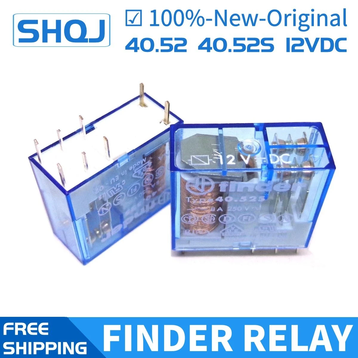 5PCS FINDER RELAY 40.52.9.012.0000 40.52S 40.52 12VDC 8A 100%-new-original