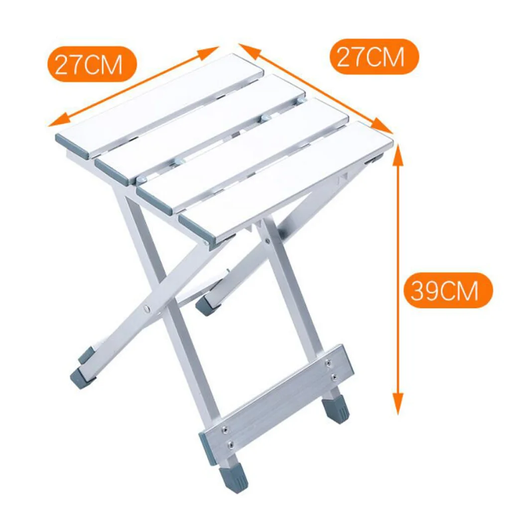 Składane krzesło kempingowe ze stopu aluminium składany taboret do wędkowania ogrodowa piknik na plaży BBQ Seat Tools