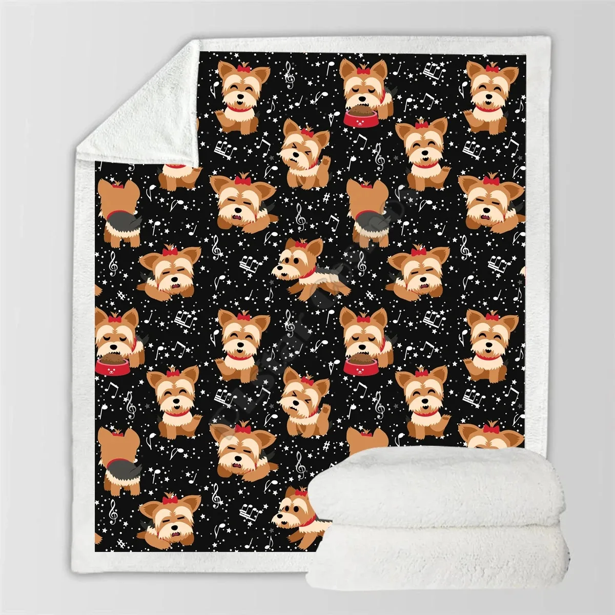 Cute Miniature Pinscher Cozy Premiun Fleece Blanket 3D All Over Printed Sherpa Blanket on Bed Home Textiles