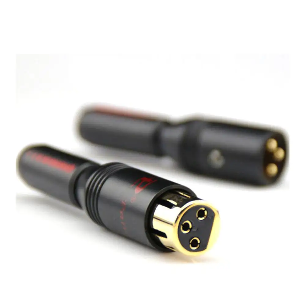 

4pcs Hi-End 24KGold Plated Paliccs 3pin Balance HIFI Audio XLR Cable Plug Socket Male Female Connector